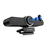 4K Conference Room Webcam with Dual Microphones and Speaker, TONGVEO Computer Video Camera with Wide Angle AI Auto Framing for Streaming Meeting, Microsoft Teams, Zoom, OBS, PC