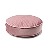 YIUOR Velvet Pouf for Nursery Floor Cushion Soft Round Throw Pillow Baby Room Seat Mattress Bean Bag Chair for Reading Nook Kids Decor Gift