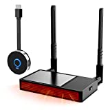 BXH Wireless HDMI Transmitter and Receiver, Wireless HDMI Extender Kit, HDMI Dongle Adapter Support 4K@30Hz,Support 2.4/5GHz for Streaming Video/Audio from Laptop, PC, Smartphone to HDTV/Projector