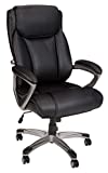 Amazon Basics Big & Tall Executive Computer Desk Chair with Lumbar Support, Adjustable Height and Tilt, 350Lb Capacity - Black with Pewter Finish