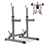 Adjustable Squat Rack Multi-Function Barbell Rack Dip Stand Barbell Stand Weight Lifting Rack Home Gym Fitness Weight Lifting Bench Press Dipping Station