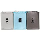 GFORI Recycling Waste Bin Bags for Kitchen Home Trash Sorting Bins Organizer Baskets Compartment Container, 28.5Gallon, Recycle Bins for Kitchen Big Compartment Set of 3 Piece