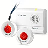 Caregiver Pager Wireless Call Buttons for Elderly Monitoring SOS Alert System Portable Alarm for Nurse Call Seniors Patients Emergency Home