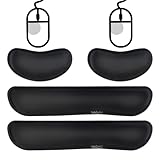 VAGAU Premium Keyboard Wrist Rest and Mouse Pad Wrist Support, Ergonomic Memory Foam Set for Office, Laptop, Mac, Computer and Gaming, Durable, Comfortable Typing &Wrist Pain Relief (2 Pack)