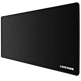 LUXCOMS Extended Gaming Mouse Pad (31.5×15.75×0.12 Inch) Computer Keyboard Mousepad Mouse Mat, Water-Resistant, Non-Slip Base, Durable Stitched Edges,Mouse Mat for Gamer, Office & Home, Black (LST080)