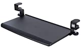 Stand Steady Clamp On Keyboard Tray | Keyboard Shelf - Small Size - Easy Install - No Need to Drill into Desk! Retractable to Slide Under Desktop | Great for Home or Office!