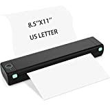 Portable Printers Wireless for Travel - COLORWING Bluetooth Mobile Printer for Phone, Inkless Compact Printer for Laptop, Support 8.5' X 11' US Letter Size Thermal Paper (M08F-Letter)