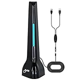 TV Antenna for Smart TV, Digital TV Antenna Amplified for HDTV, Long Range Reception for Indoor, 4K 1080P Antenna for Free Local Channels,Support VHF/UHF with 10FT Coax Cable