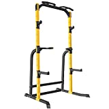 ZENOVA Power Rack Squat Rack with Pull Up Bar Home Gym Fitness Pull Up Rack Squat Stand for Weightlifting, 800LBS Weight Capacity