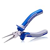 SPEEDWOX 5 Inches Round Nose Pliers Micro Round Pliers Wire Looping Pliers Mini Ultra Tapered Jaw Precision Nippers Functional with Spring Fine Pliers Craft Small Jewelry Making Hand Tools