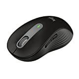 Logitech Signature M650 L Full Size Wireless Mouse - For Large Sized Hands, 2-Year Battery, Silent Clicks, Customizable Side Buttons, Bluetooth, Multi-Device Compatibility - Black