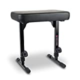 Liquid Stands Piano Bench Adjustable Stool – Music Keyboard Bench Seat for Piano Keyboard Stand with Black Padded Cushion for Musicians Piano Stool Chair