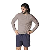 Vapor Apparel Men's Outdoor UPF 50+ Long Sleeve T-Shirt, UV Sun Protection for Fishing, Running, Hiking, XL, Athletic Grey