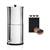 Joypur High Capacity Gravity-Fed Water Filter System with 2.9 Purification Filters for Home Camping Travel Outdoor Activities Emergencies,2.9 Gallon Countertop Water Filter System