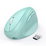 Ergonomic Vertical Mouse, Wireless 2.4GHz Rechargeable Ergonomic Vertical Mouse Optical Mice with Adjustable DPI 1000/1600/2400, Reduce Wrist Strain