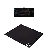 Logitech G PRO Mechanical Gaming Keyboard, Ultra Portable Tenkeyless Design, Detachable Micro USB Cable, 16.8 Million Color LIGHTSYNC RGB Backlit Keys & G640 Large Cloth Gaming Mousepad - Black