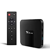 Android TV Box, Original TX3 Mini Android 10.0 TV Box 2GB RAM 16GB ROM Quad Core 64 Bits Support WiFi 100M LAN Smart TV Box 4K 3D HDR IPTV Media Player