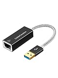 USB to Ethernet Adapter, CableCreation USB 3.0 to 10/100/1000 Gigabit Ethernet LAN Network Adapter Compatible with Nintendo Switch, MacBook, Windows, macOS, Linux, Aluminum, Braided Jacket