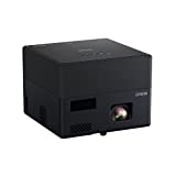 Epson EpiqVision Mini EF12 Smart Streaming Laser Projector, HDR, Android TV, Movies, Family Gaming, Portable, sound by Yamaha, 3LCD, Full HD 1080p, 1000 lumens Color & White Brightness Bluetooth Black