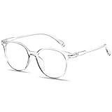VJK Blue Light Blocking Glasses, Computer Reading/Gaming/TV/Phones Glasses for Women Men,Anti Eyestrain & UV Glare (Clear)