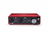 Focusrite Scarlett 2i2 3rd Gen USB Audio Interface for Recording, Songwriting, Streaming and Podcasting — High-Fidelity, Studio Quality Recording, and All the Software You Need to Record