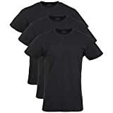 Gildan Men's Cotton Stretch T-shirts, Multipack, Black Soot (Crew 3-pack), XX-Large