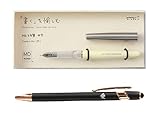 MD Paper Midori Designphil Fountain Pen 38079006 MD Fountain Pen Medium Point With Kanji LOVE Sticker, White, 0.43 x 5.23 in