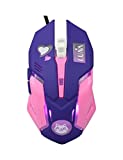 Gaming Mouse,Pink Backlit Optical Game Mice Ergonomic USB Wired with 2400 DPI and 6 Buttons 4 Shooting for Computer/Win/Mac/Linux/Andriod/iOS. (Purple)