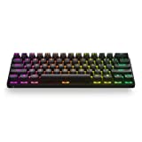 SteelSeries Apex Pro Mini Wireless Mechanical Gaming Keyboard – World’s Fastest Keyboard – Adjustable Actuation – Compact 60% Form Factor – RGB – PBT Keycaps – Bluetooth 5.0 – 2.4GHz – USB-C