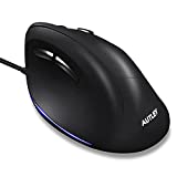 AUTLEY Wired Ergonomic Mouse, USB Computer Vertical Mouse, 1000/1600/2400/3200 DPI, 5.9ft Cord, Better for Large Hands (M19W)
