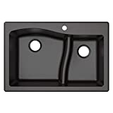 Kraus Quarza Kitchen Sink | 33-Inch 60/40 Bowls | Black Granite | KGD-442 model