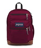 JanSport Cool Student Backpack for College Students, Teens, with 15-inch Laptop Sleeve, Russet Red - Large Computer Bag Rucksack with 2 Compartments, Ergonomic Straps - Bookbag for Men, Women