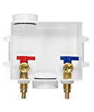 EFIELD Washing Machine Outlet Box with Center Drain 1/2-inch Crimp Pex, White