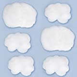 Artificial Cloud Props Imitation 3D Cloud Hanging Decorations Cloud Shape Room DIY Decorative Hanging Ornament for Stage Wedding Party Stage Show Decor (6 Pieces,Small and Medium Size)