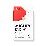 Mighty Patch Original from Hero Cosmetics - Hydrocolloid Acne Pimple Patch for Covering Zits and Blemishes, Spot Stickers for Face and Skin, Vegan-friendly and Not Tested on Animals (36 Count)