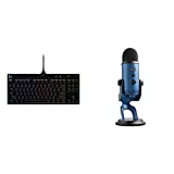 Logitech G PRO Mechanical Gaming Keyboard with Blue Yeti USB Microphone, Midnight Blue
