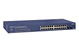 NETGEAR 24-Port Gigabit Ethernet Smart Managed Pro PoE Network Switch (GS724TP) - Hub with 24 x PoE+ @ 190W, 2 x 1G SFP, Desktop/Rackmount, and ProSAFE Protection, Black, Grey