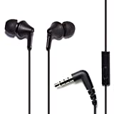 Panasonic ErgoFit Wired Earbuds, In-Ear Headphones with Microphone and Call Controller, Ergonomic Custom-Fit Earpieces (S/M/L), 3.5mm Jack for Phones and Laptops - RP-TCM125-KA (Matte Black)