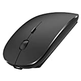 Bluetooth Mouse for iPad Pro iPad Air Rechargeable Bluetooth Wireless Mouse for MacBook pro MacBook Air Mac Laptop Chromebook Windows HP PC DELL (Black)