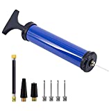 TONUNI Portable Air Pump,Ball Pump Inflator Kit with Needle,Nozzle, Extension Hose for Soccer Basketball Football Volleyball Water Polo Rugby Exercise Sports Ball Balloon Swim Inflatables(Blue)