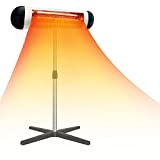 Electric Heater Outdoor - Patio Heater for Indoor/Outdoor Use, 3 Levels Adjustable Outdoor Heater, Stainless Steel Infrared Space Heater, Tip-over & Overheat Protection 1500W 110v