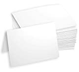 Hamilco White Cardstock Thick Paper - 5 x 7' Blank Folded Cards - Greeting Invitations Stationary - Heavy weight 80 lb Card Stock for Printer - 100 Pack