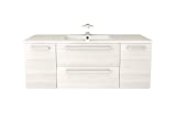 Cutler Kitchen and Bath Silhouette Wall Hung Bathroom Vanity, White Chocolate 48 Inches