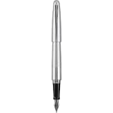 PILOT Metropolitan Collection Fountain Pen, Silver Barrel, Classic Design, Medium Nib, Black Ink (91108)