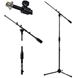 Hola! Music Mic Stand w/ Adjustable Height for Home, Studio, Office or Stage Use - Standard Clutch Single Unit