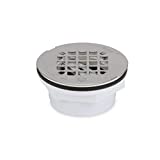 Oatey 42099 2 in. 101 PNC PVC No-Calk Shower Drain with Stainless Steel Strainer, 2