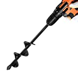 1.6'(D) x9'(L) Auger Drill Bit, Ruooson Garden Spiral Drill Bit, Spiral Drill Planter for Planting, Flower Bulb Auger Rapid Planter Digger for 3/8' Hex Drive Drill.
