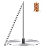 Vertical Skewer Brazilian Barbecue Skewer Stand (8-Inch and 12-Inch Spikes), Vertical Barbeque Grilling Rack Meat Spit for al pastor skewer and Roasting Steak Whole Chicken Sausage
