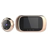 Pceewtyt C03 Doorbell Camera, Home Security Multi-Function LCD Display Peephole Door Surveillance Camera