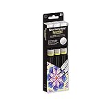 Sparkle Water-Based Fine Micro-Pigment Markers - Pack of 3 - Includes Flexible Brush Nib - by Spectrum Noir (Clear Overlay)